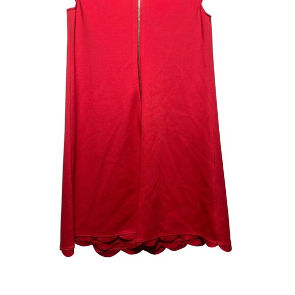 Ted Baker Jasmint Scallop Overlay Dress Womens 3 Size 8 Red Knee Length Classic - Picture 10 of 16
